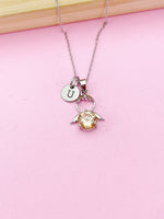 Silver Guardian Angel Charm Necklace, N2335FF