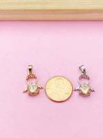 Silver Guardian Angel Charm Necklace, N2335FF
