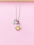 Silver Guardian Angel Charm Necklace, N2335G
