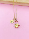 Gold Guardian Angel Charm Necklace, N2335GG