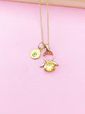 Gold Guardian Angel Charm Necklace, N2335GG