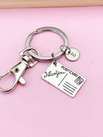 Silver Postcard Keychain, I Love You,  Love Letter Gifts, N5280A
