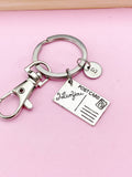 Silver Postcard Keychain, I Love You,  Love Letter Gifts, N5280A