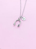 Silver Headphone Charm Necklace, N5021