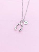 Silver Headphone Charm Necklace, N5021