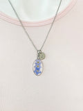 Gold or Silver Forget Me Not Charm Necklace, Gold in Option, N5558A
