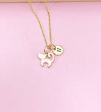Gold Pink or White Cat Charm Necklace, N3007A
