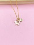Gold Pink or White Cat Charm Necklace, N3007A