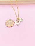 Gold Pink or White Cat Charm Necklace, N3007A