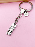 Domino Keychain, Tile, Stainless Steel Dominoes Player Gifts, D077