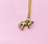 Gold Bucking Bronco Horse Charm Necklace, Animal Charm, Cowboy Gift, Cowgirl Gift, Christmas Gift, N406
