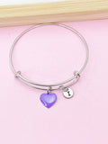 Silver Heart Charm Bracelet, N4497