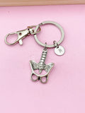 Silver Anatomy Pelvis Bone Charm Keychain, Doctor Nurse Medical School Student Gifts, N283A