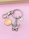 Silver Anatomy Pelvis Bone Charm Keychain, Doctor Nurse Medical School Student Gifts, N283A
