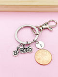 Silver Motorcycle Charm Keychain, Biker Jewelry Gift, N5755C