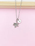 Silver Maple Leaf Charm Necklace, Personalized Gift, N2217