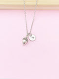 Silver Acorn Charm Necklace, N346A