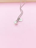 Silver Dice Charm Necklace, N763