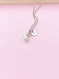 Silver Dice Charm Necklace, N763