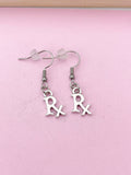 Silver Rx Charm Earrings, N3755