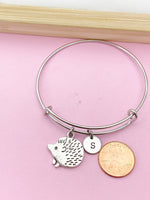 Silver Hedgehog Charm Bracelet, Hedgehog Porcupine Pet, N2243