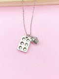 Silver Cupcake Charm Necklace, Cupcake Charm, Baking Pan Charm, Muffin Pan Charm, N220