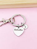 Grandmother Keychain Stainless Steel, Heart, Christmas Gifts for Grandmother, D470