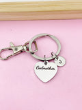 Grandmother Keychain Stainless Steel, Heart, Christmas Gifts for Grandmother, D470