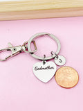Grandmother Keychain Stainless Steel, Heart, Christmas Gifts for Grandmother, D470