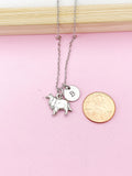Silver Collie Dog Charm Necklace, Collie Dog Domestic Animal Charm, N4371