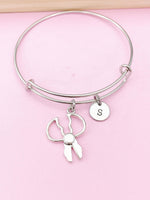 Silver Scissor Charm Bracelet, Scissor Jewelry Gift, N764A