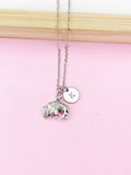 Silver Buffalo Charm Necklace, N5035