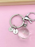 Silver Dandelion Keychain, Birthday Wish Jewelry Gifts, N1263Z