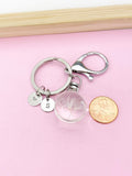 Silver Dandelion Keychain, Birthday Wish Jewelry Gifts, N1263Z