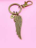 Bronze Guardian Angel Charm Keychain, N2878