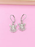 Silver Guardian Angel Charm Earrings, N268Z
