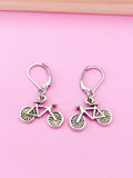 Silver or Gold Bicycle Charm Earrings, N157A