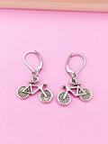 Silver or Gold Bicycle Charm Earrings, N157A
