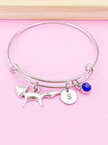Silver Fox Charm Bracelet, Graduation Gift, Personalized Gift, N4583