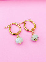 Silver Larimar Earrings, Natural Gemstone Jewelry N5117A