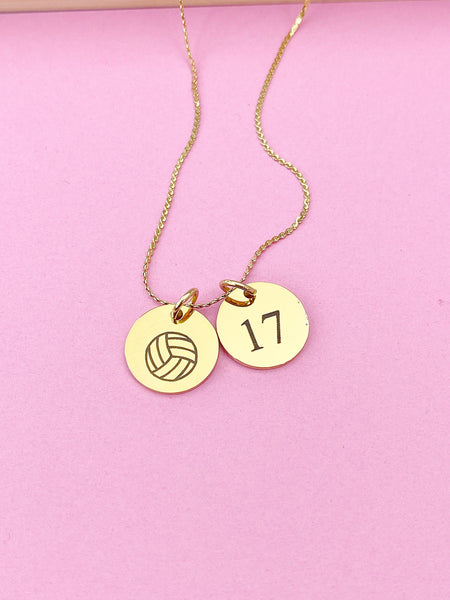 Gold Water Polo Necklace Bracelet Keychain Optional, Best Christmas Gifts, Personalized Customized Monogram Jewelry, D210