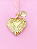 Gold Heart Locket Necklace, N1800