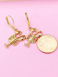 Gold Lobster Ocean Charm Earrings, Shrimp, N4860A