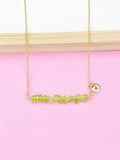 Gold Peridot Necklace, N3980A
