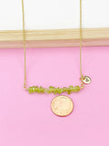 Gold Peridot Necklace, N3980A