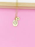 Gold Dandelion Charm Necklace, N3519