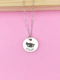 Silver Baritone Charm Necklace, Music Instrument School Marching Band Gifts Idea, D470