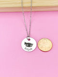 Silver Baritone Charm Necklace, Music Instrument School Marching Band Gifts Idea, D470