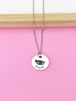 Silver Baritone Charm Necklace, Music Instrument School Marching Band Gifts Idea, D470
