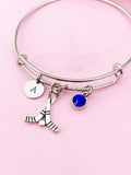 Silver Hockey Stick Charm Bracelet